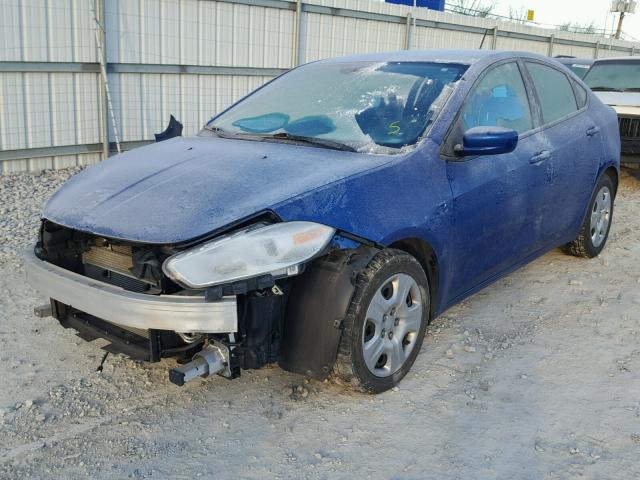 1C3CDFAA3ED683604 - 2014 DODGE DART SE BLUE photo 2