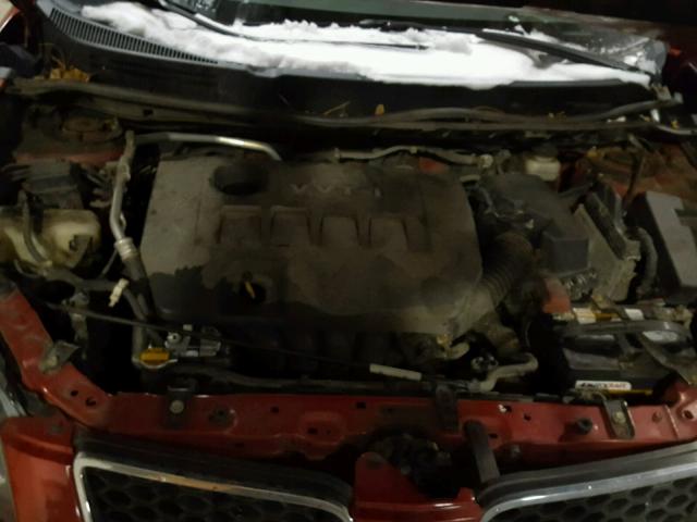 5Y2SP67829Z457226 - 2009 PONTIAC VIBE RED photo 7