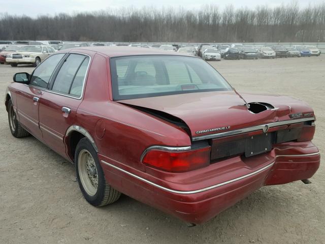 2MELM75W2VX666288 - 1997 MERCURY GRAND MARQ RED photo 3