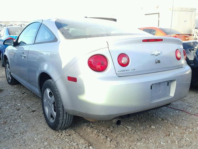 1G1AK18F987274094 - 2008 CHEVROLET COBALT LS SILVER photo 3