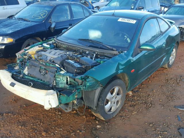 1ZWFT61L025603784 - 2002 MERCURY COUGAR V6 GREEN photo 2