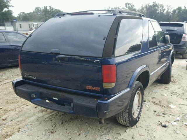 1GKCS18W31K145355 - 2001 GMC JIMMY BLUE photo 4