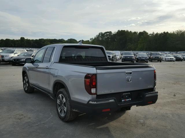 5FPYK3F63HB034125 - 2017 HONDA RIDGELINE SILVER photo 3