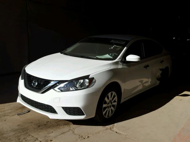 3N1AB7AP3HY354151 - 2017 NISSAN SENTRA S WHITE photo 2