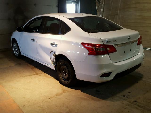 3N1AB7AP3HY354151 - 2017 NISSAN SENTRA S WHITE photo 3