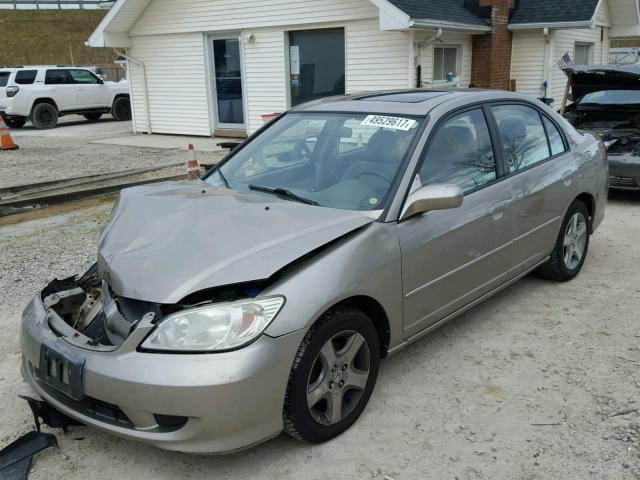 2HGES26724H625969 - 2004 HONDA CIVIC EX SILVER photo 2