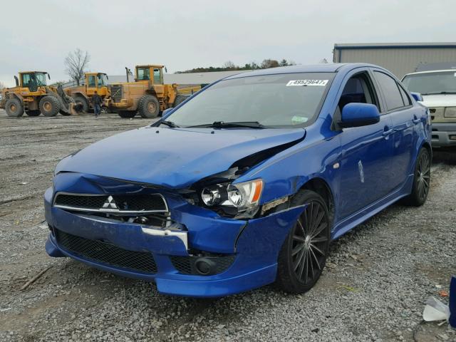 JA32U8FW7AU002344 - 2010 MITSUBISHI LANCER GTS BLUE photo 2