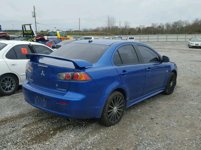 JA32U8FW7AU002344 - 2010 MITSUBISHI LANCER GTS BLUE photo 4