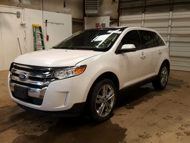 2FMDK4KC3CBA81519 - 2012 FORD EDGE LIMIT WHITE photo 2