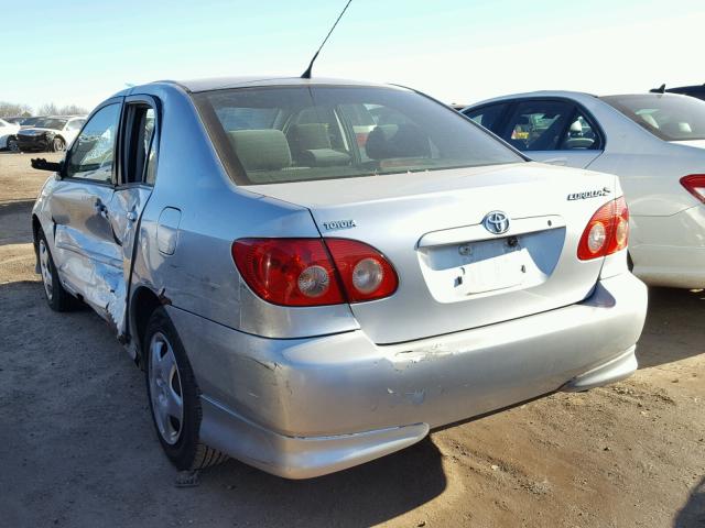 1NXBR32E95Z445714 - 2005 TOYOTA COROLLA CE SILVER photo 3