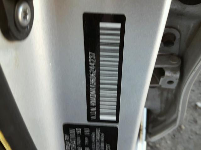 KNADN4A36D6244237 - 2013 KIA RIO EX SILVER photo 10