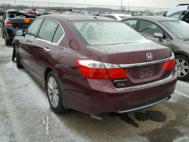 1HGCR2F83DA261782 - 2013 HONDA ACCORD EXL BURGUNDY photo 3