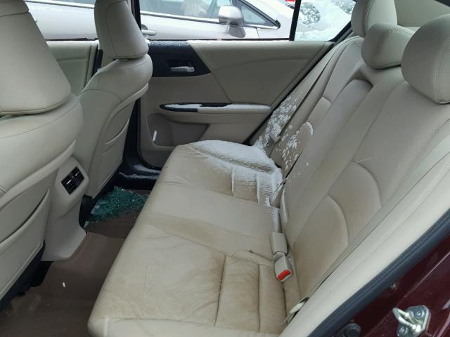 1HGCR2F83DA261782 - 2013 HONDA ACCORD EXL BURGUNDY photo 6