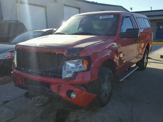 1FTMF1CW4AFC55996 - 2010 FORD F150 RED photo 2