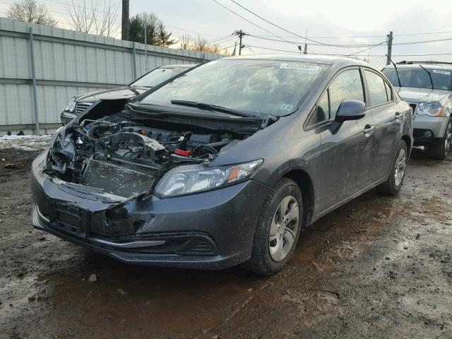 2HGFB2F53DH508565 - 2013 HONDA CIVIC LX CHARCOAL photo 2