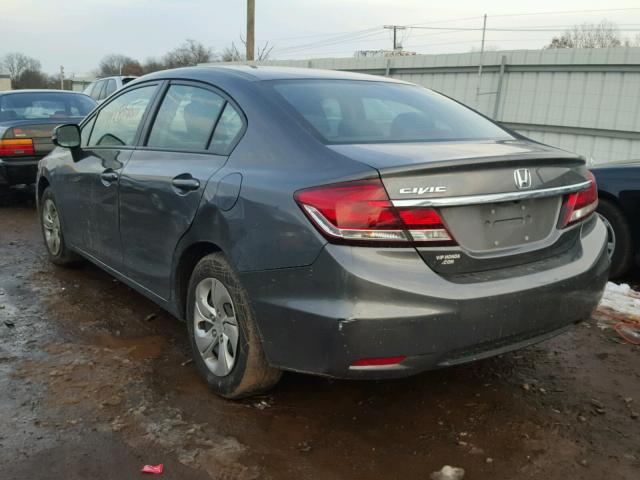 2HGFB2F53DH508565 - 2013 HONDA CIVIC LX CHARCOAL photo 3