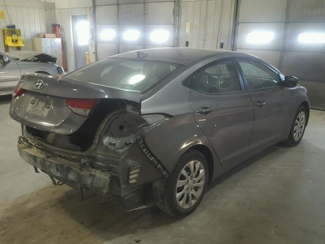 5NPDH4AE7CH072204 - 2012 HYUNDAI ELANTRA GL GRAY photo 4