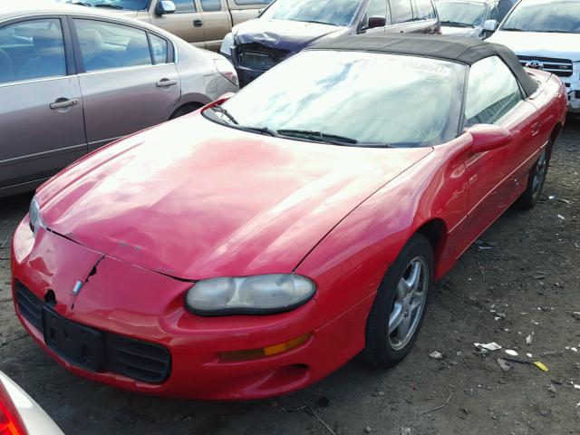 2G1FP32K922131380 - 2002 CHEVROLET CAMARO RED photo 2