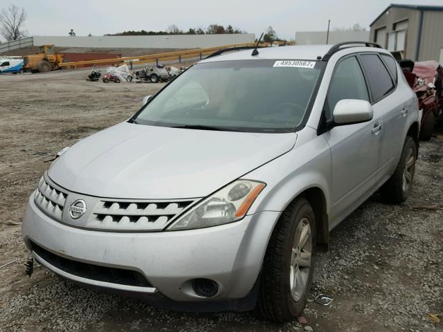 JN8AZ08W57W614055 - 2007 NISSAN MURANO SL SILVER photo 2