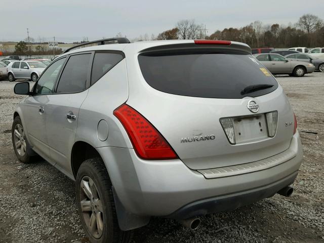 JN8AZ08W57W614055 - 2007 NISSAN MURANO SL SILVER photo 3