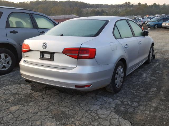 3VW2K7AJ1FM344832 - 2015 VOLKSWAGEN JETTA BASE ვერცხლისფერი ფოტო 4