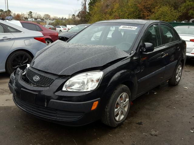 KNADE123586351993 - 2008 KIA RIO BASE BLACK photo 2