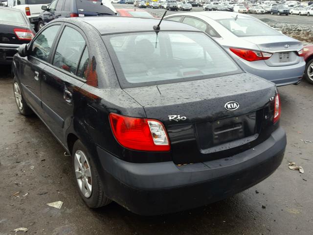 KNADE123586351993 - 2008 KIA RIO BASE BLACK photo 3