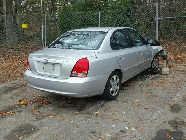 KMHDN46D85U071205 - 2005 HYUNDAI ELANTRA GL SILVER photo 4