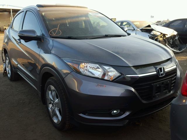 3CZRU6H76GM730674 - 2016 HONDA HR-V EXL GRAY photo 1