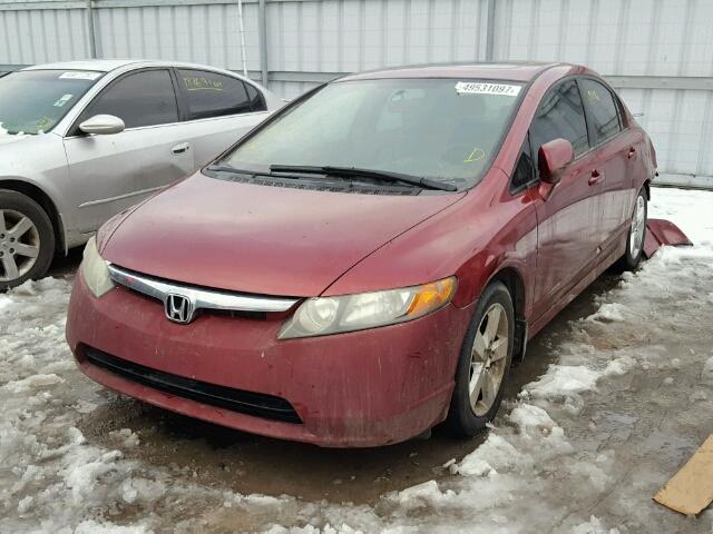 2HGFA16826H009587 - 2006 HONDA CIVIC EX BURGUNDY photo 2