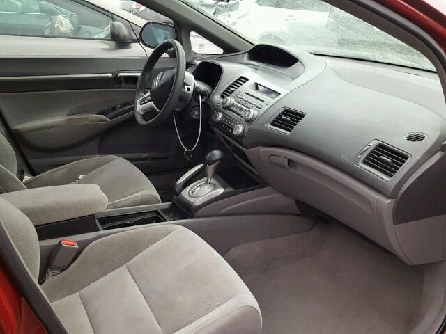 2HGFA16826H009587 - 2006 HONDA CIVIC EX ბურგუნდია ფოტო 5