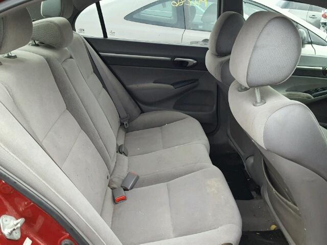 2HGFA16826H009587 - 2006 HONDA CIVIC EX ბურგუნდია ფოტო 6
