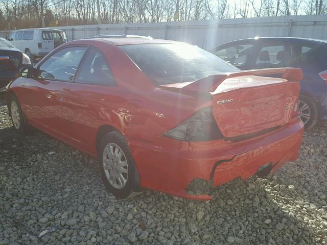 1HGEM22555L060409 - 2005 HONDA CIVIC LX RED photo 3