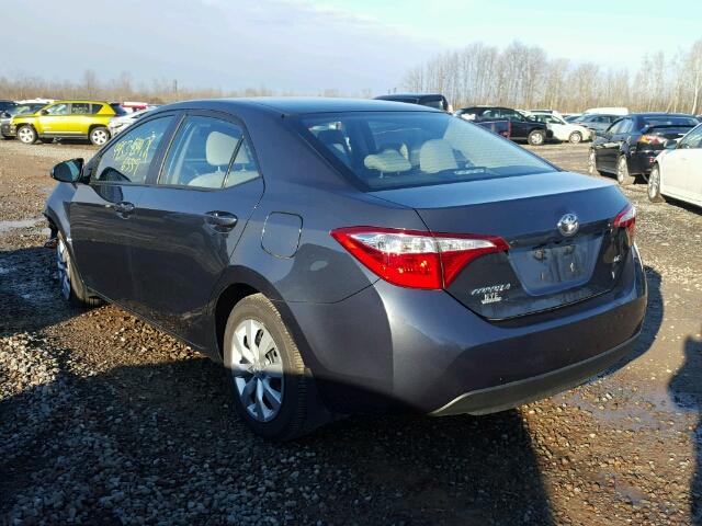 2T1BURHE2GC721230 - 2016 TOYOTA COROLLA L GRAY photo 3