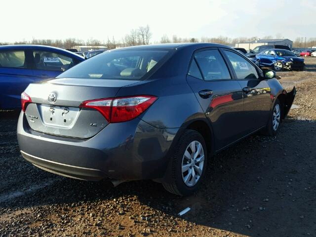 2T1BURHE2GC721230 - 2016 TOYOTA COROLLA L GRAY photo 4