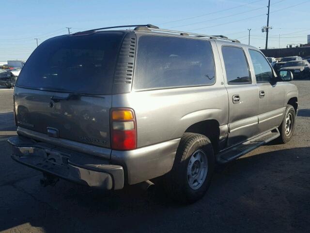 3GNEC16T02G260330 - 2002 CHEVROLET SUBURBAN GRAY photo 4