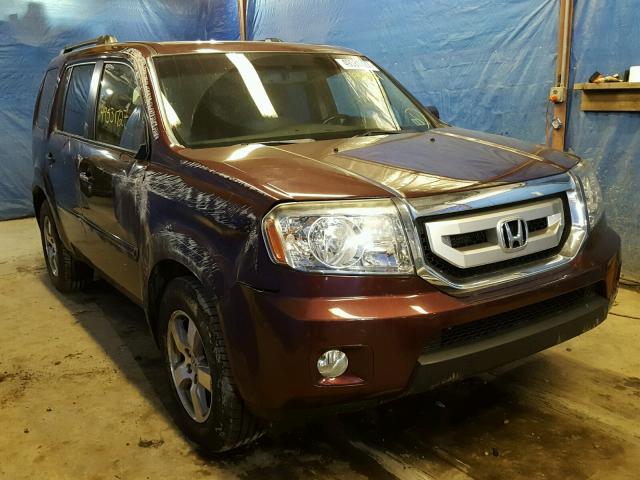 5FNYF4H59BB016839 - 2011 HONDA PILOT EXL BURGUNDY photo 1