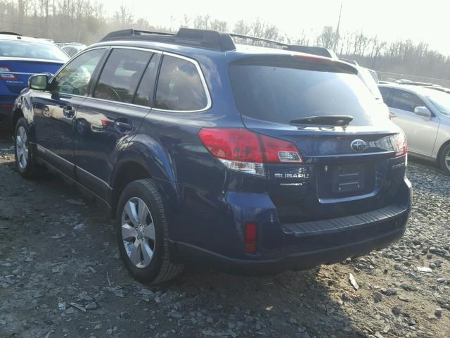 4S4BRBCC6A3311542 - 2010 SUBARU OUTBACK 2. BLUE photo 3