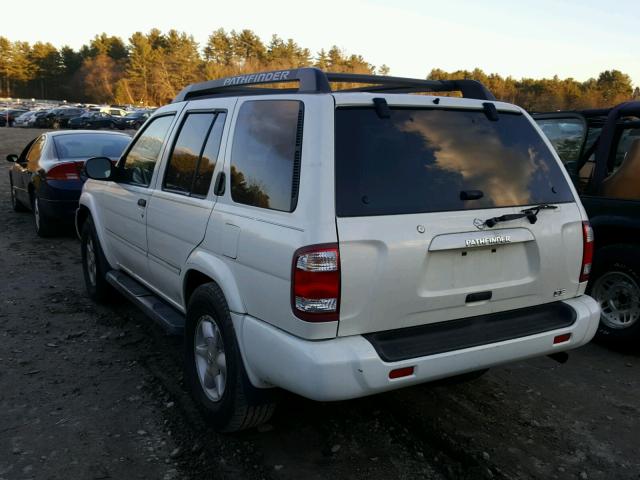 JN8DR09Y22W717875 - 2002 NISSAN PATHFINDER WHITE photo 3