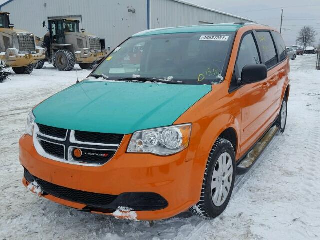 2C4RDGBG6ER415402 - 2014 DODGE GRAND CARA GREEN photo 2