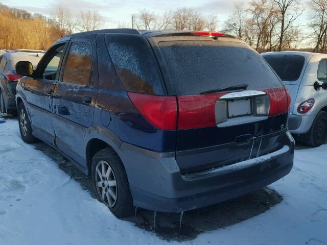 3G5DA03E52S523880 - 2002 BUICK RENDEZVOUS BLUE photo 3