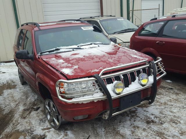 1J8GW68J22C168956 - 2002 JEEP GRAND CHER RED photo 1