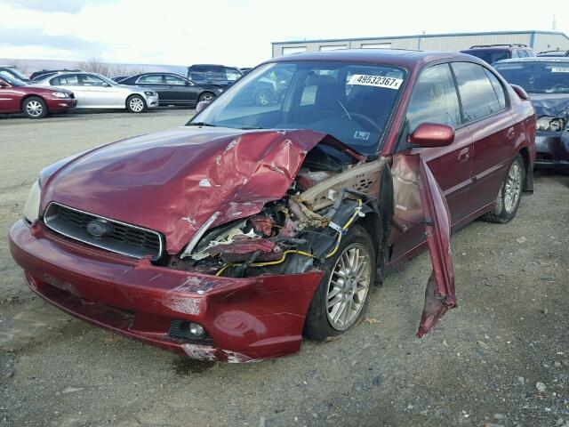 4S3BE625347206738 - 2004 SUBARU LEGACY L S RED photo 2