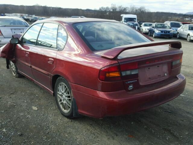 4S3BE625347206738 - 2004 SUBARU LEGACY L S RED photo 3