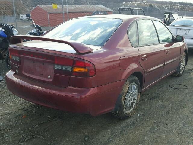 4S3BE625347206738 - 2004 SUBARU LEGACY L S RED photo 4