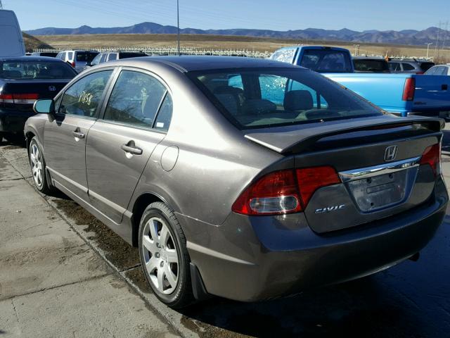 19XFA16529E038351 - 2009 HONDA CIVIC LX BROWN photo 3