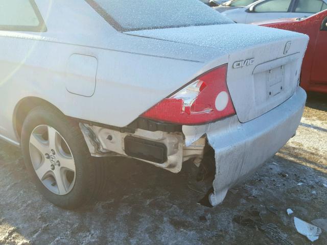 1HGEM22914L053023 - 2004 HONDA CIVIC EX SILVER photo 9