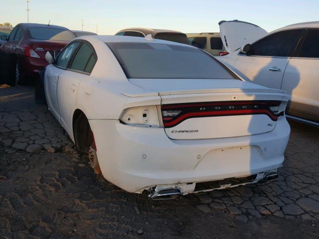 2C3CDXCT2FH737953 - 2015 DODGE CHARGER R/ WHITE photo 3