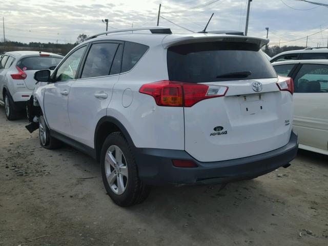 2T3RFREV3EW129951 - 2014 TOYOTA RAV4 XLE WHITE photo 3