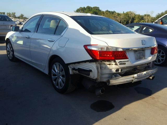 1HGCR3F82DA001153 - 2013 HONDA ACCORD EXL WHITE photo 3